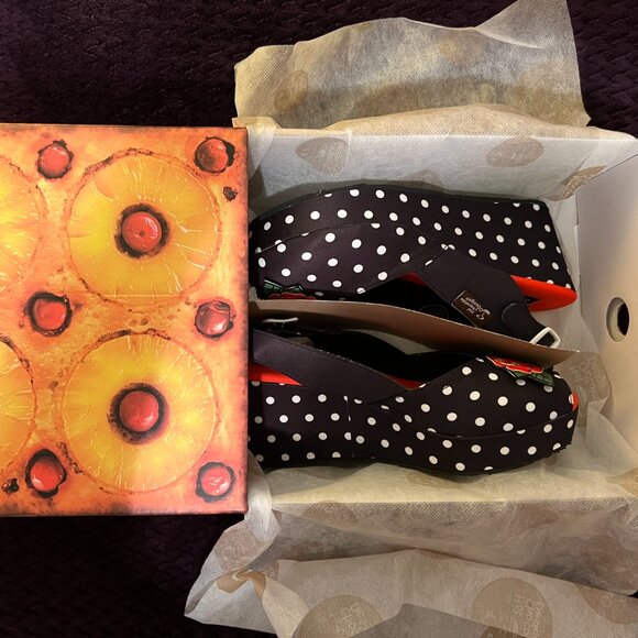 Hot Chocolate Design-Chocolaticas-BRAND NEW Rockabilly Platform Sandals-Size 7 - Picture 5 of 9